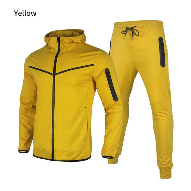 Hooded Sports Leisure Suit Men's Suit - OFEBHS.PT