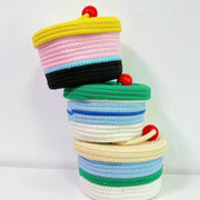Home Cotton Weaving Storage Basket Ins Wind Vegetable Toy Storage Basket Living Room Miscellaneous Display Underwear Storage Basket - OFEBHS.PT