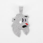 Jewelry Fashion Magic Hat Rabbit Head Pendant Necklace High-grade Cuban Chain