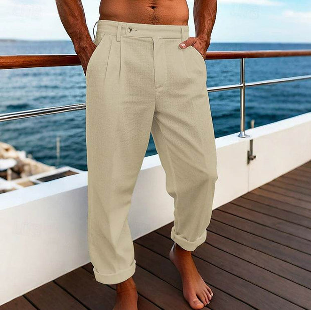 Men's Pocket Flat Comfortable Breathable Trousers - OFEBHS.PT