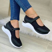 Velcro Strap Round-Toe Wedge Sneakers - OFEBHS.PT