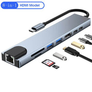 Eight in one docking station Type-C to network card HDMI multifunctional laptop converter - OFEBHS.PT