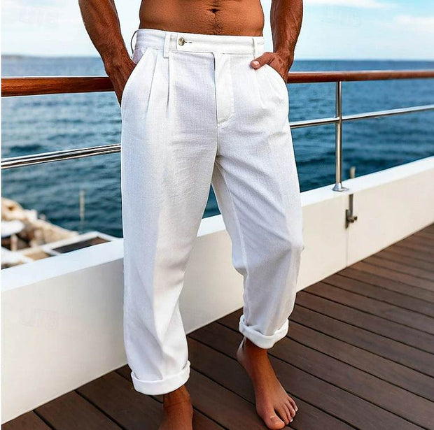 Men's Pocket Flat Comfortable Breathable Trousers - OFEBHS.PT