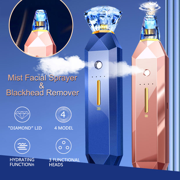 2-IN-1 Blackhead Remover Vacuum Pore Cleaner Acne Remover Mist Facial Sprayer Skin Mouisture Nose Face Deep Cleansing Skin Care - OFEBHS.PT