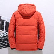 Outdoor Windproof Hooded Jacket Leisure Sports Coat With Pockets Warm Mens Clothing