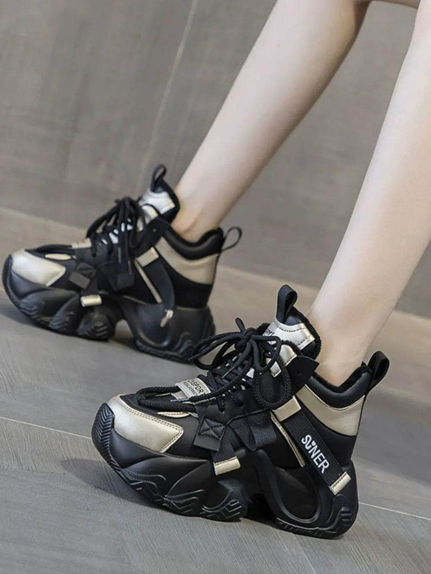 Chunky Platform Lace Up Sneakers - OFEBHS.PT