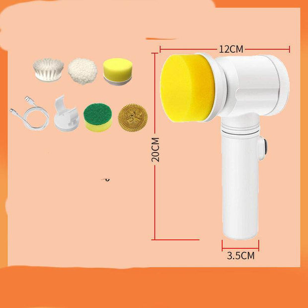 Kitchen Supplies Multifunctional Brush Electric Scrubber Rechargeable Dishwashing Brush Automatic Range Hood Stove - OFEBHS.PT