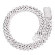 Men's Hip Hop Long Button Head Zircon Diamond Cuban Necklace