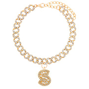 Hip Hop Alphabet Pendant Cuban Chain Anklet