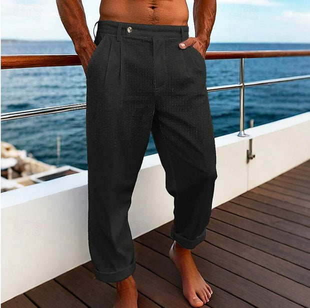 Men's Pocket Flat Comfortable Breathable Trousers - OFEBHS.PT