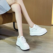 Lace Up Round Toe Platform Sneakers - OFEBHS.PT