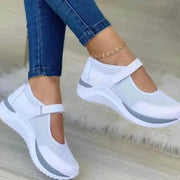Velcro Strap Round-Toe Wedge Sneakers - OFEBHS.PT