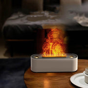 Flame Air Humidifier Ultrasonic 7 Colors Aroma Diffuser LED Cool Mist Maker Fogger Essential Oil Room Fragrance Office Home Decor - OFEBHS.PT