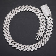 Men's Hip Hop Long Button Head Zircon Diamond Cuban Necklace