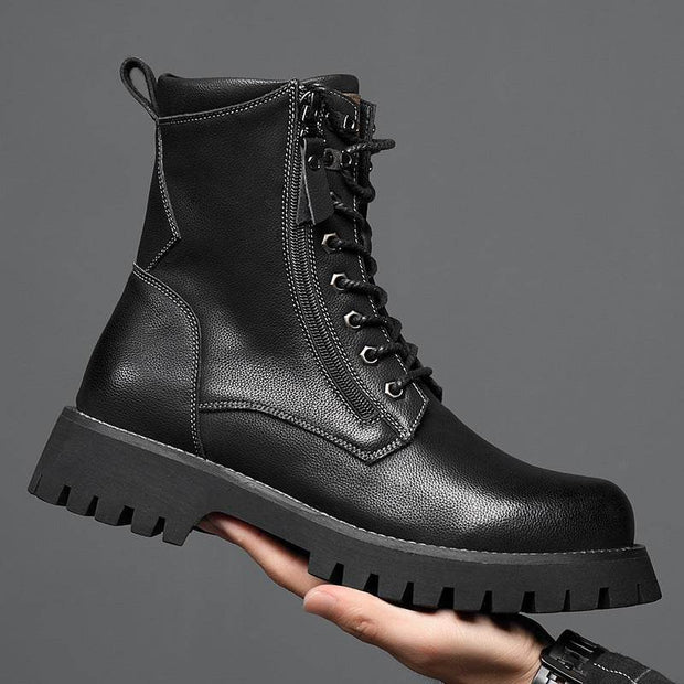 Worker Boot High Top British Style Thick Bottom Fleece-lined - OFEBHS.PT