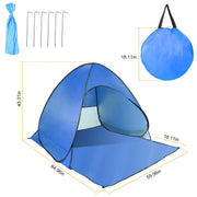Pop-up Beach Tent, Sunshade, UV-proof Automatic Waterproof Tent For 2-3 People, With Mesh Window Storage Bag, Suitable For Outdoor Beach, Camping, Fishing, Park, Lake, Banned From Sale On Walmart