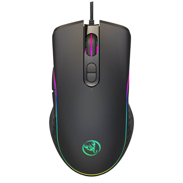 Wired gaming mechanical mouse glowing RGB PUBG e-sports computer laptop USB mouse - OFEBHS.PT