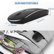 Aluminum alloy dual-mode wireless Bluetooth mouse rechargeable silent infinite computer accessories - OFEBHS.PT