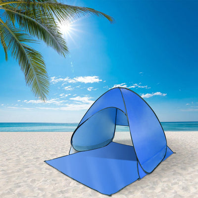 Pop-up Beach Tent, Sunshade, UV-proof Automatic Waterproof Tent For 2-3 People, With Mesh Window Storage Bag, Suitable For Outdoor Beach, Camping, Fishing, Park, Lake, Banned From Sale On Walmart