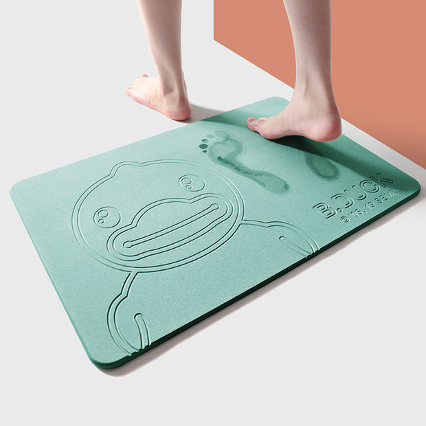 Diatom mud absorbent and quick-drying mat