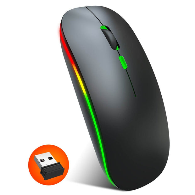 2.4G Colorful Luminous Wireless Mouse Silent Laptop Desktop Office Mouse - OFEBHS.PT