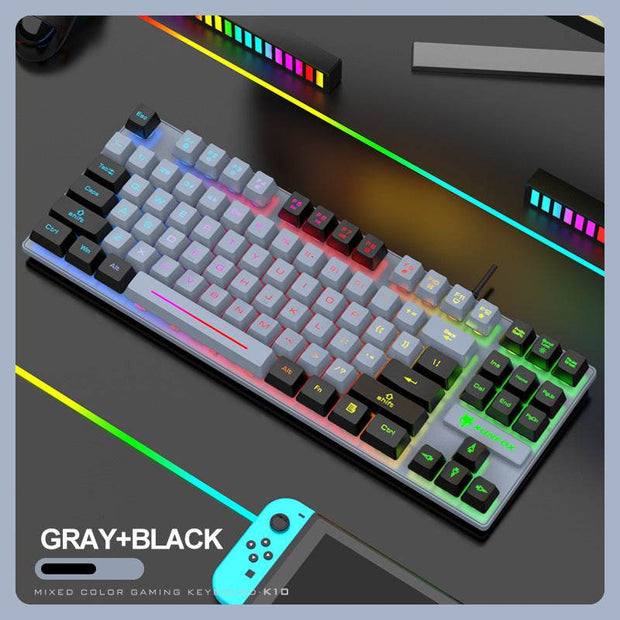 Gaming Keyboard Colorful LED Backlight Office Keyboard for Desktop Typing PC - OFEBHS.PT