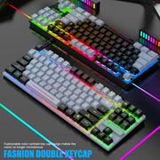 Gaming Keyboard Colorful LED Backlight Office Keyboard for Desktop Typing PC - OFEBHS.PT