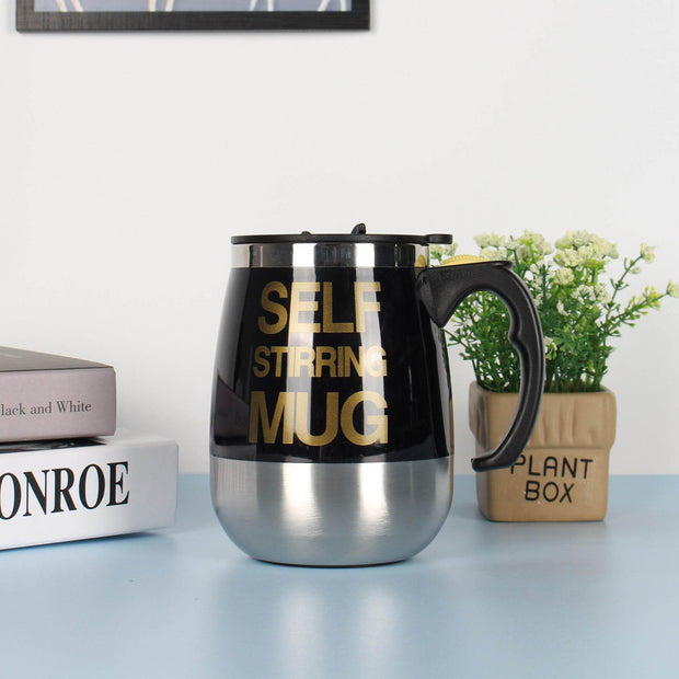 Electric Self Stirring Coffee Mug Cup Stainless Steel Automatic Self Mixing & Spinning Home Office Travel Mixer Milk Whisk Cup - OFEBHS.PT