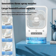 Household Cooling Fan Usb Rechargeable Head Adjustable Air Cooling Water Cooled Air Conditioning Tank Low Noise Air Cooler Fans - OFEBHS.PT