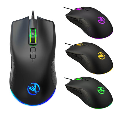 Esports Colorful Luminous Wired Mouse USB Laptop CF LOL Gaming Mouse - OFEBHS.PT