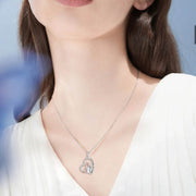 Two-Tone Fashion Short Necklace S925 Pendant - OFEBHS.PT