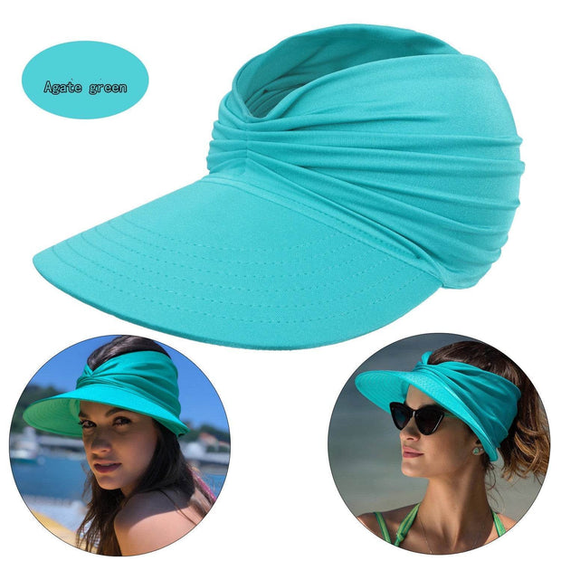 Women's New Empty Top Sunscreen Sports Beach Sun Hat - OFEBHS.PT