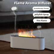 Flame Air Humidifier Ultrasonic 7 Colors Aroma Diffuser LED Cool Mist Maker Fogger Essential Oil Room Fragrance Office Home Decor - OFEBHS.PT