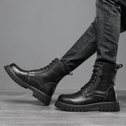 Worker Boot High Top British Style Thick Bottom Fleece-lined - OFEBHS.PT
