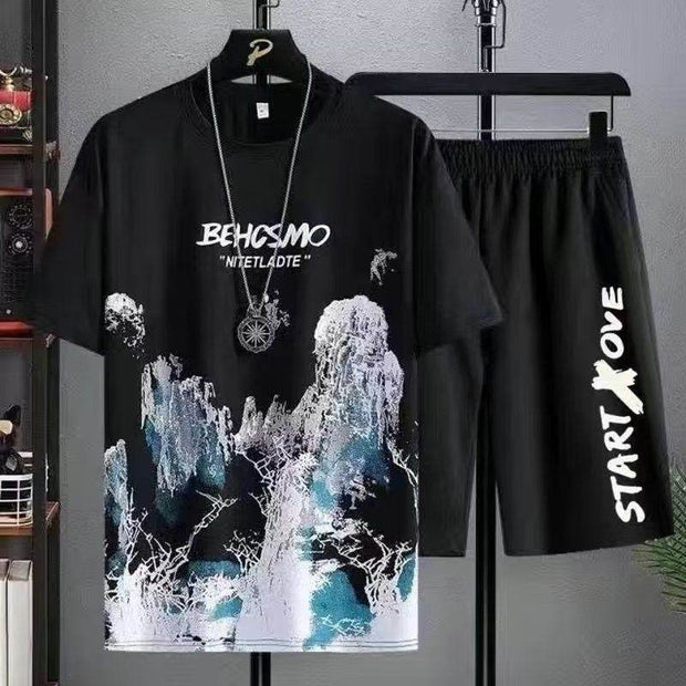 Short-sleeved Shorts Suit Men's Summer New Sports And Leisure - OFEBHS.PT