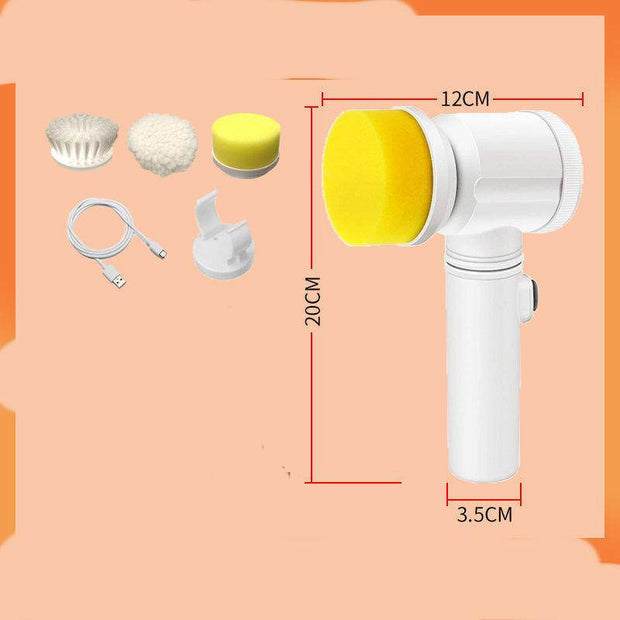 Kitchen Supplies Multifunctional Brush Electric Scrubber Rechargeable Dishwashing Brush Automatic Range Hood Stove - OFEBHS.PT