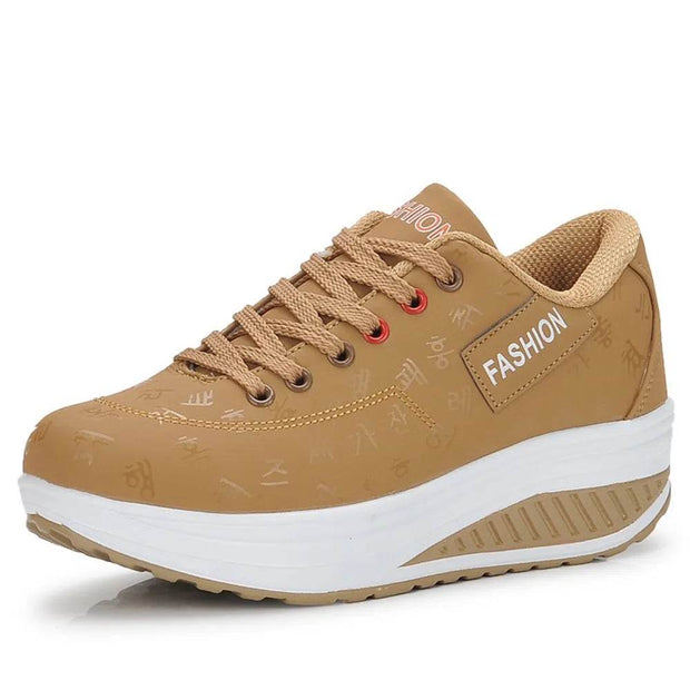 Lace Up Rocker Sole Sneakers - OFEBHS.PT