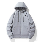European and American zipper cardigan heating hoodie intelligent hooded five zone heating jacket outdoor warm electric clothing for men - OFEBHS.PT