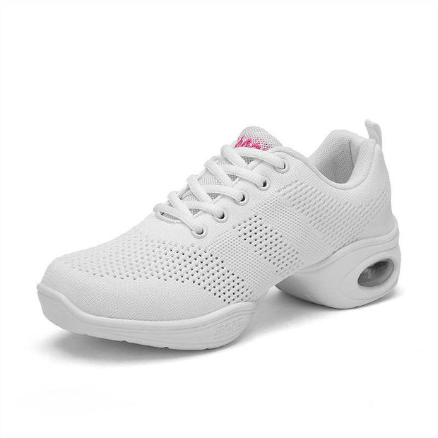 Women's Summer Breathable Fly Woven Mesh Soft Bottom Dancing Shoes - OFEBHS.PT