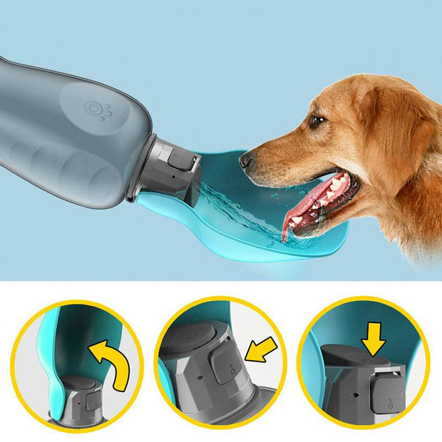 800ml Dogs Water Bottle Portable High Capacity Leakproof Pet Foldable Drinking Bowl Golden Retriever Outdoor Walking Supplies Pet Products - OFEBHS.PT