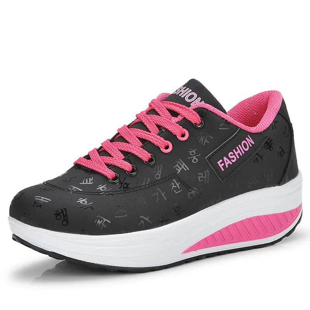 Lace Up Rocker Sole Sneakers - OFEBHS.PT