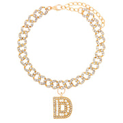 Hip Hop Alphabet Pendant Cuban Chain Anklet