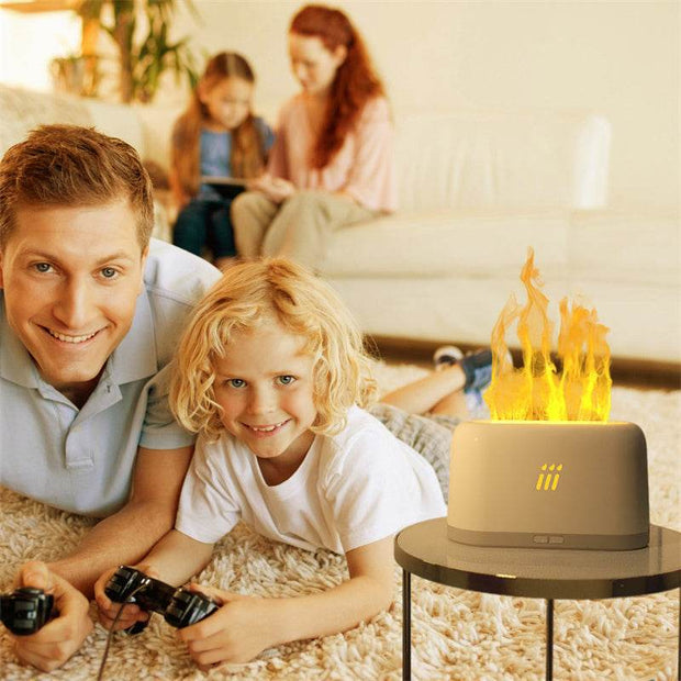 Flame Aroma Diffuser Air Humidifier Ultrasonic Cool Mist Maker Fogger Led Essential Oil Flame Lamp Difusor - OFEBHS.PT