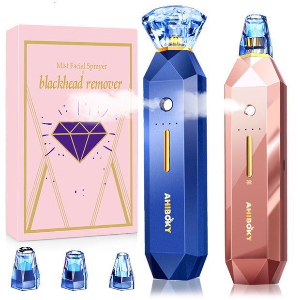 2-IN-1 Blackhead Remover Vacuum Pore Cleaner Acne Remover Mist Facial Sprayer Skin Mouisture Nose Face Deep Cleansing Skin Care - OFEBHS.PT