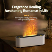 Flame Air Humidifier Ultrasonic 7 Colors Aroma Diffuser LED Cool Mist Maker Fogger Essential Oil Room Fragrance Office Home Decor - OFEBHS.PT