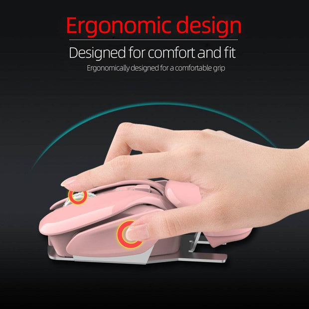 New USB wireless mouse 1600DPI rechargeable office mouse desktop laptop accessories - OFEBHS.PT