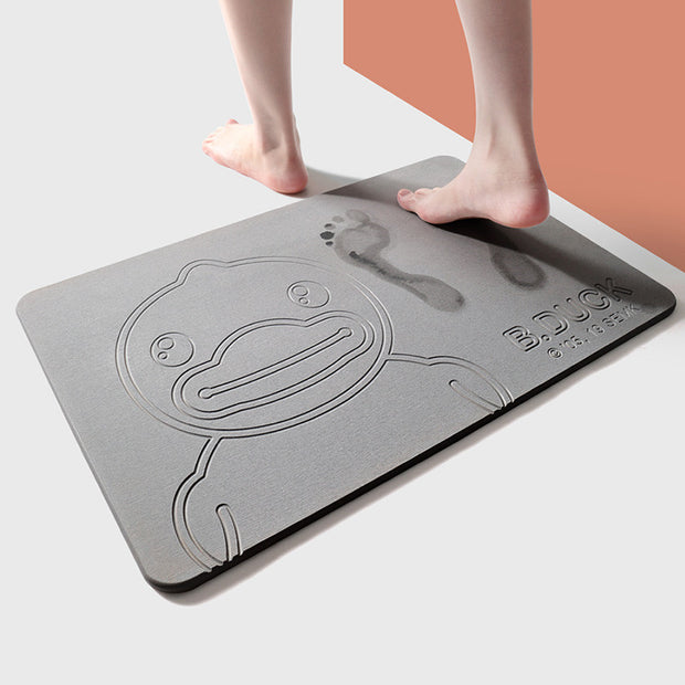 Diatom mud absorbent and quick-drying mat