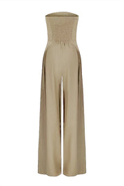 Loose Tube-top Jumpsuit Ins Fashion Backless Wide Leg Long Pants Overalls Women's Clothing