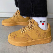 Wheat Casual Sneakers Women Retro Platform Sneaker - OFEBHS.PT