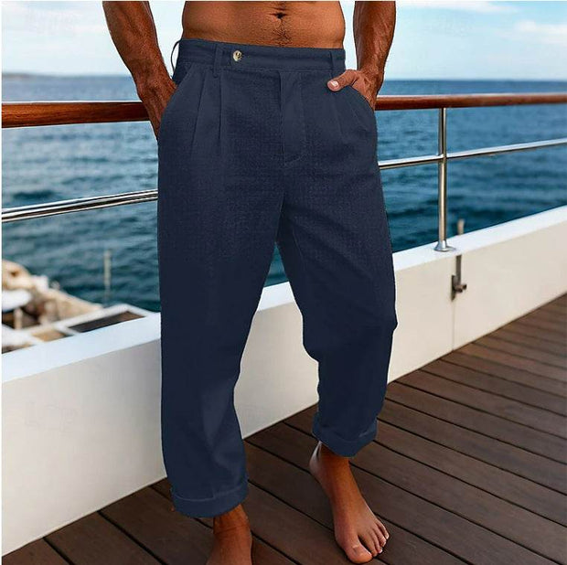 Men's Pocket Flat Comfortable Breathable Trousers - OFEBHS.PT